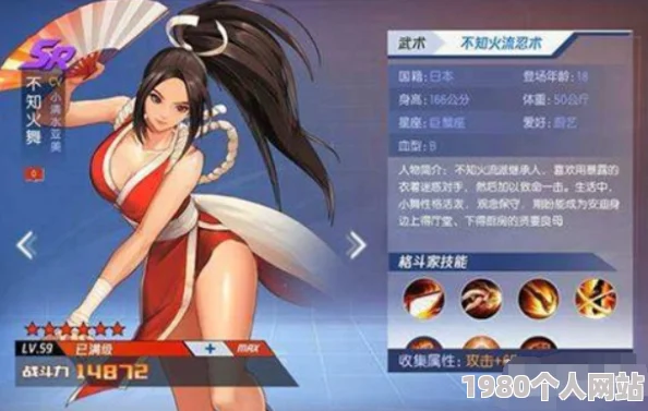 全职冒险家角色深度解析：不知火舞技能属性一览及网友热评图鉴