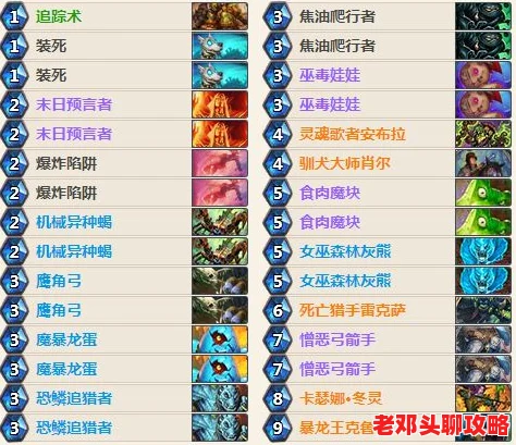 炉石传说：高效步兵猎卡组构筑策略推荐，打造无懈可击的战斗阵容！