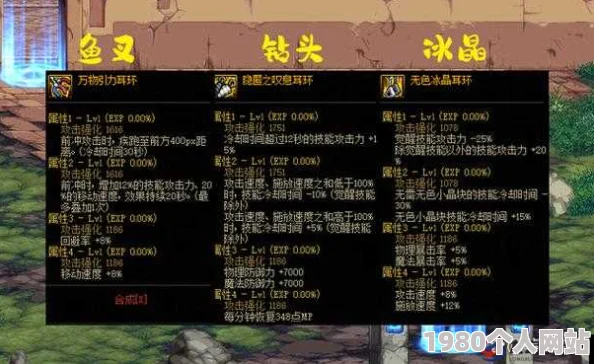 dnf游戏中，揭秘鱼叉耳环的真实身份：独特装备属性大解析！